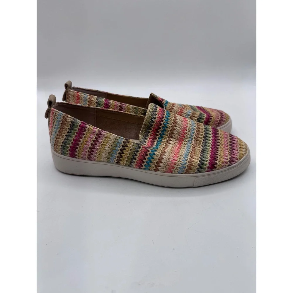 Kelly & Katie 9.5M Multicolor Slip‎ On Shoes Women Feni Woven Textile Sneakers